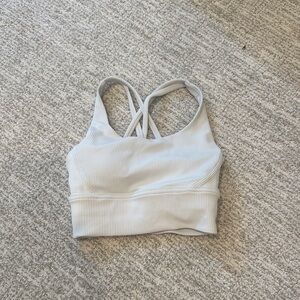 Women's Ribbed Sports Bra - White lululemon